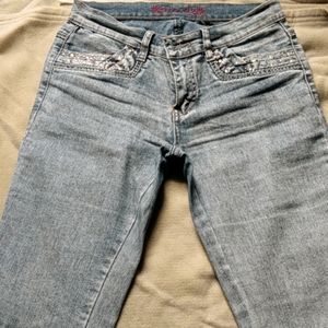 Blue grey stretch jeans